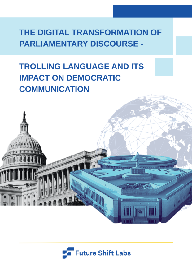 The cover of the report titled 'The Digital Transformation of Parliamentary Discourse'